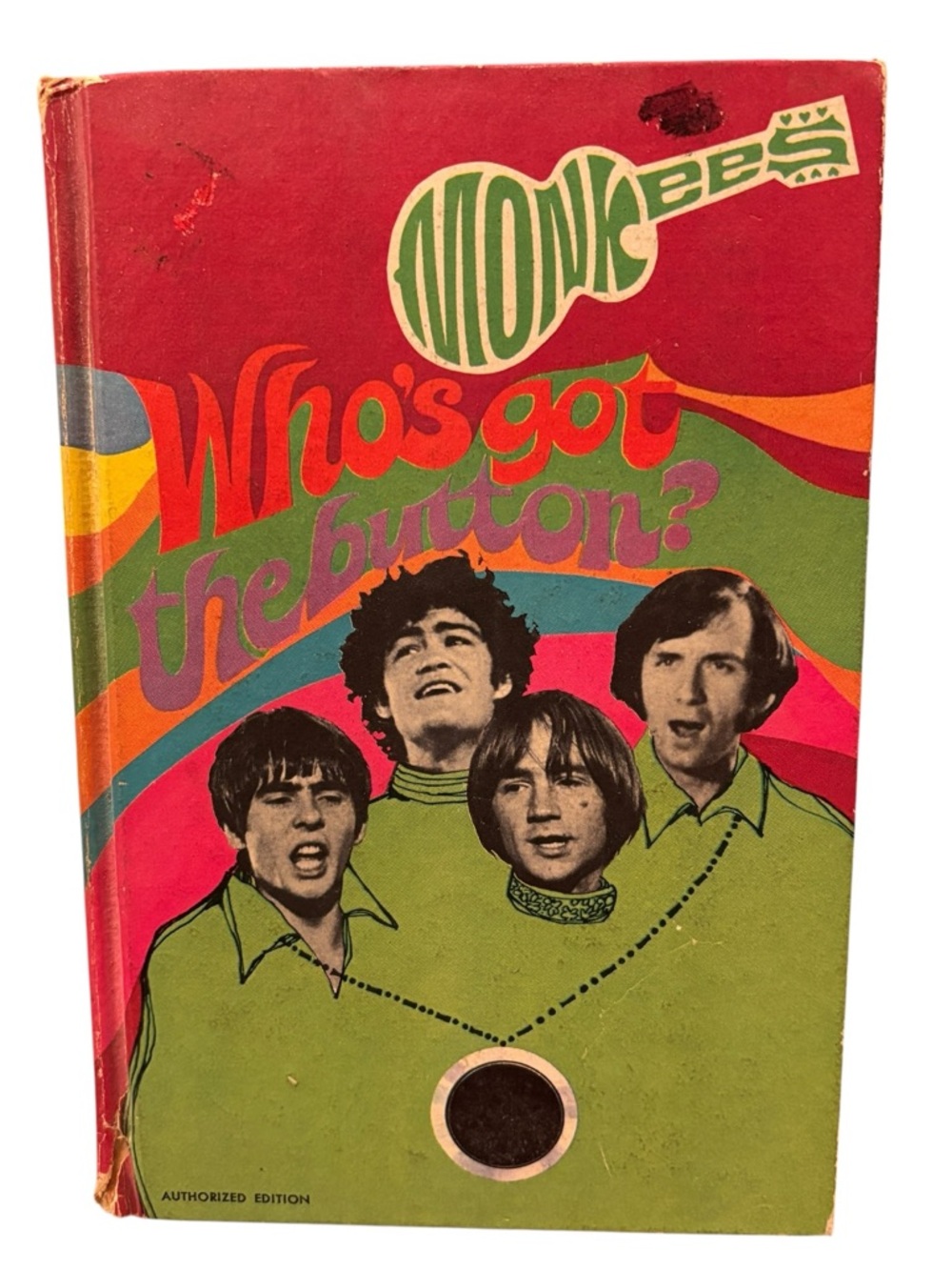 Vintage Monkees Who’s Got the Button? Hardcover Authorized Edition Book 1968